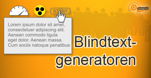 Diverse kostenlose Blindtextgeneratoren im Internet