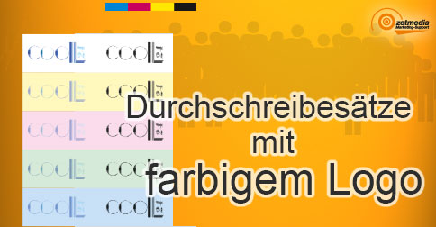 Durchschreibesatz mit farbigem Logo Durchschreibesatz mit farbigem Logo