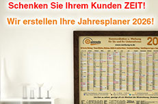 Jahresplaner 2026 - Schenken Sie Ihrem Kunden Ihre Zeit!