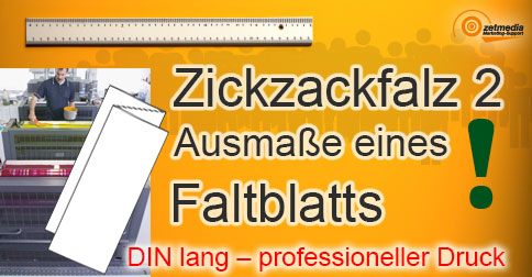 Ausmaße des Faltblatts