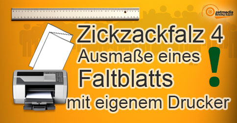 Ausmaße des Faltblatts für den eigenen Drucker